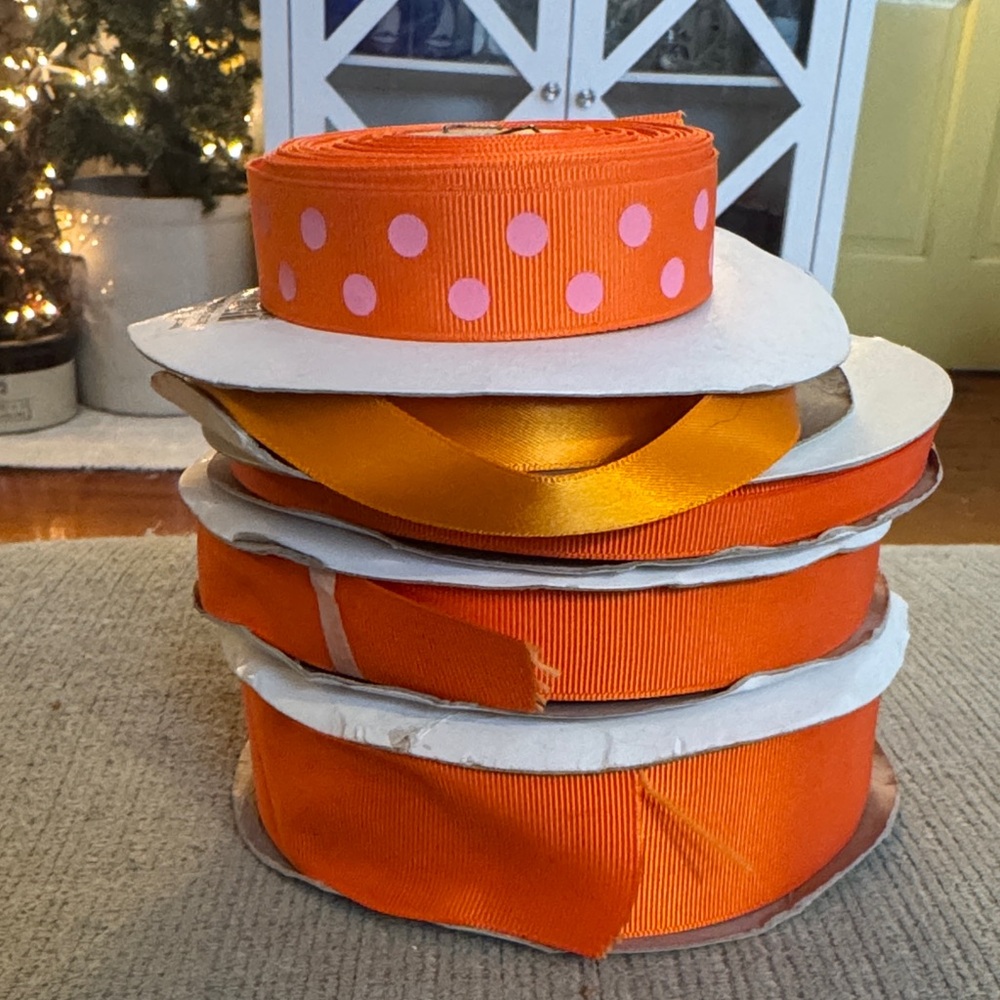 Assorted Orange Ribbon Set